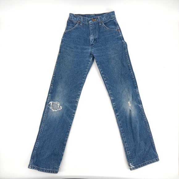 Wrangler Other - Wrangler 13MWZBP Kids Slim Cowboy Cut Jeans Blue 14 Slim Made in USA Vintage